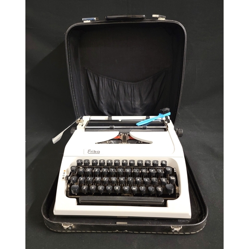 356 - VINTAGE ERIKA TYPEWRITER
model number 155, in black carry case