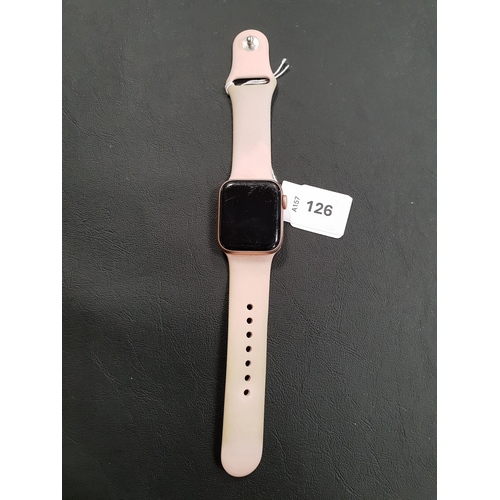 126 - APPLE WATCH SE
40mm case; model A2355; S/N G99FQ057Q126; Apple Account Locked; Scratches to edge of ... 