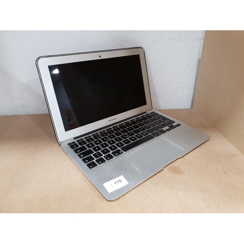 175 - APPLE MACBOOK AIR
model A1465; Serial number C02M64M9F5N8; Wiped
Laptop is very dirty and worn
Note:... 