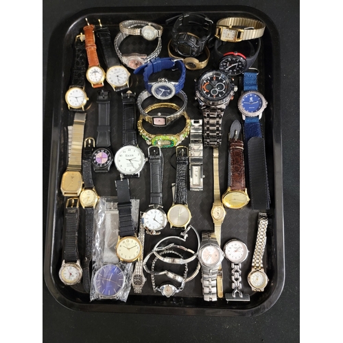 127 - SELECTION OF LADIES AND GENTLEMEN'S WRISTWATCHES
including Rotary, Carvel, Sekonda, Lanco, Timex, Pu... 