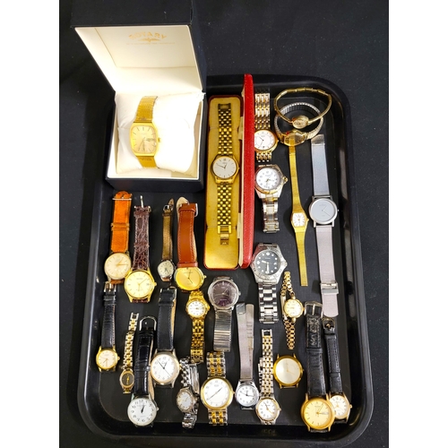 140 - SELECTION OF LADIES AND GENTLEMEN'S WRISTWATCHES
including vintage examples, makes include Rotary in... 