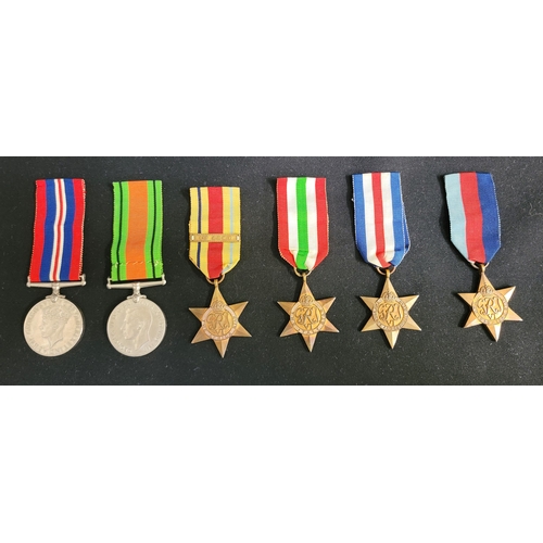 476 - SELECTION OF SIX WWII MEDALS
comprising 1939-1945 Star, War Medal 1939-1945, Defence Medal, France A... 