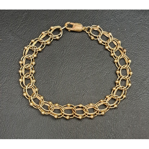 192 - FOURTEEN CARAT GOLD FANCY LINK BRACELET
approximately 20.5cm long and 10.8 grams