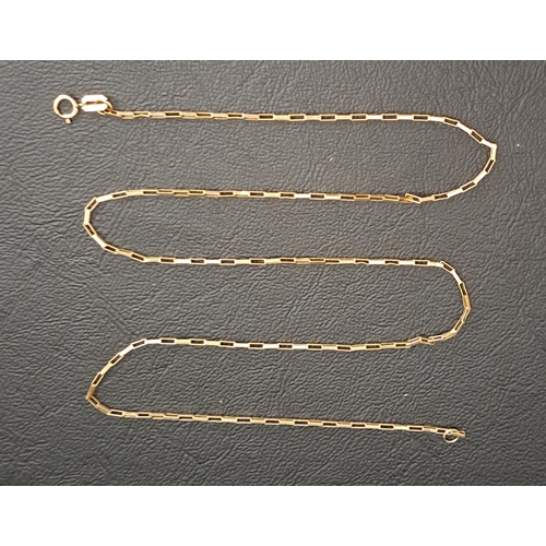 133 - NINE CARAT GOLD NECK CHAIN
44cm long and approximately 1.5 grams