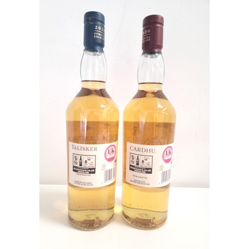 488 - TWO DIAGEO 2020 SPECIAL RELEASE SINGLE MALT WHISKY 
comprising Cardhu 11yr old, in capsule, 70cl and... 