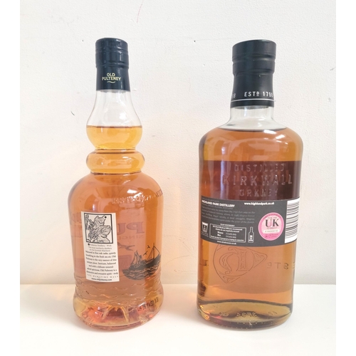 496 - TWO BOTTLES OF SINGLE MALT SCOTCH WHISKY
comprising of Highland Park 12 year old, 70cl and 40%, leve... 