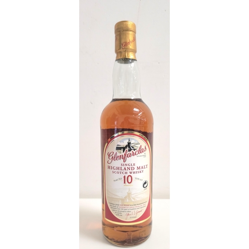 499 - GELNFARCLAS 10 YEAR OLD SINGLE HIGHLAND MALT WHISKY 
old label from 1990's, in capsule, 700ml and 40... 