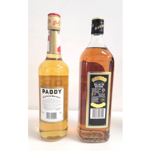 514 - TWO BOTTLES OF IRISH BLENDED WHISKEY comprising Black bush special old, in capsule, 1.00l and 43%, l... 