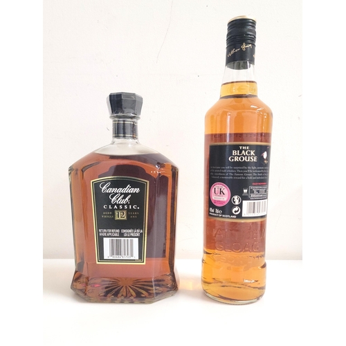 515 - TWO BOTTLES OF BLENDED WHISKY comprising the black grouse, blended scotch whisky, in box, 70cl and 4... 