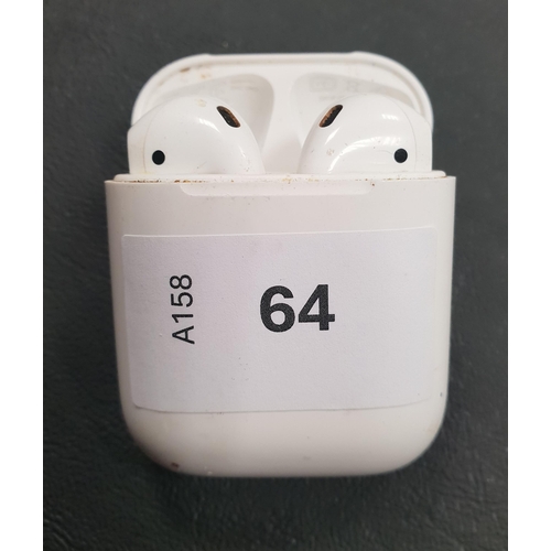 64 - PAIR OF APPLE AIRPODS 1st GENERATION
in Lightning charging case