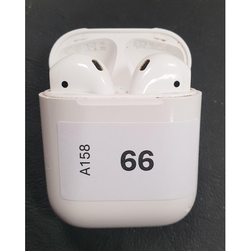 66 - PAIR OF APPLE AIRPODS 2ND GENERATION
in Lightning charging case