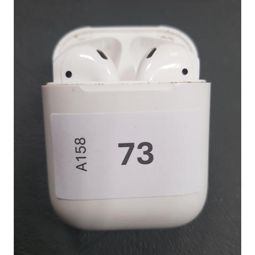 73 - PAIR OF APPLE AIRPODS 2ND GENERATION
in Lightning charging case