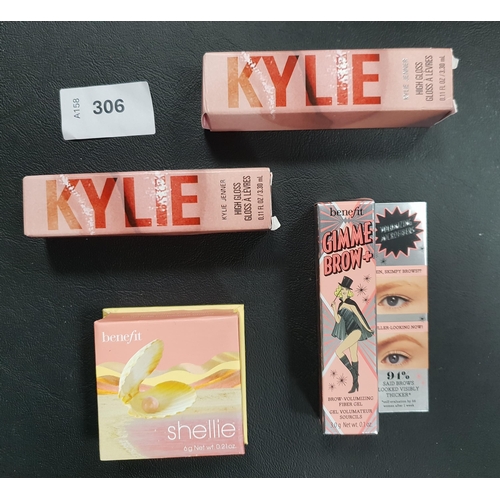 306 - SELECTION OF NEW AND BOXED MAKE-UP
comprising Benefit Shellie warm seashell-pink blush (6g), 2x Kyli... 