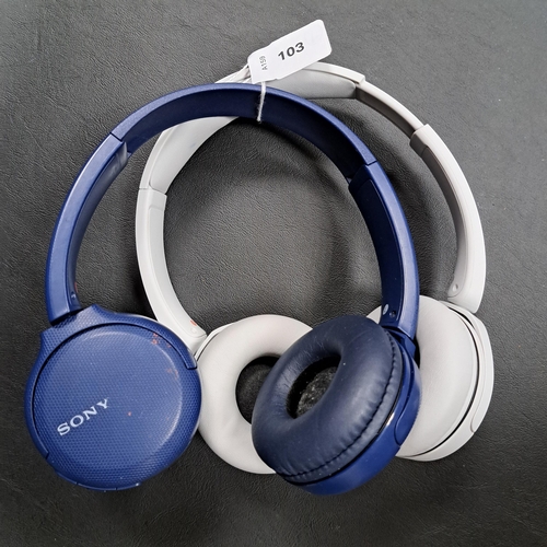 103 - TWO PAIRS OF SONY HEADPHONES
model WH-CH520 and WH-CH510