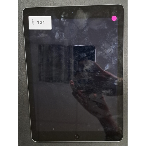 121 - APPLE IPAD AIR - A1474 - WIFI 
serial number DMPQNNZ2FK11. Apple account locked. 
Note: It is the bu... 