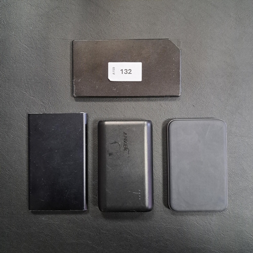 132 - SELECTION OF FOUR POWERBANKS
including Anker