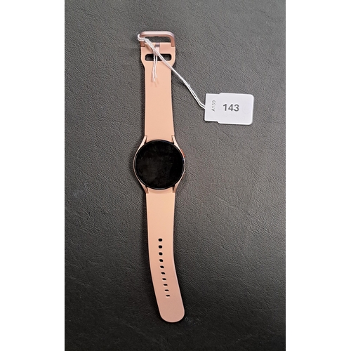 143 - SAMSUNG GALAXY WATCH 
model SM-R860, serial number RFATA1WJN6P, wiped
Note: It is the buyer's respon... 