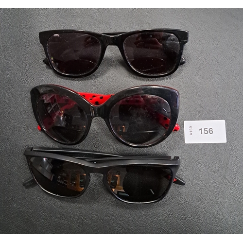 156 - THREE PAIRS OF DESIGNER SUNGLASSES
comprising Dolce & Gabbana, Oakley, and Barbour (3)