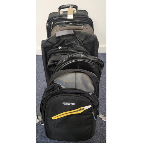 1 - SELECTION OF THREE SUITCASES AND TWO RUCKSACKS (5)
including: Samsonite, Premier and American Touris... 