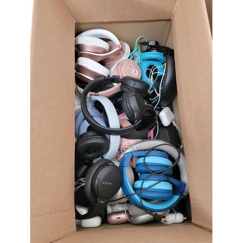 81 - ONE BOX OF HEADPHONES
including: Sony and JBL