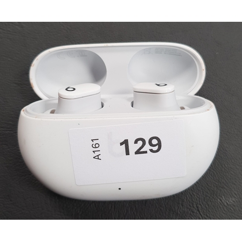 129 - PAIR OF BEATS STUDIO BUDS EARBUDS
model A2514, in beats charging case