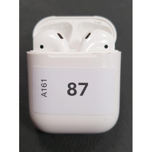 87 - PAIR OF APPLE AIRPODS 2ND GENERATION
in Lightning charging case