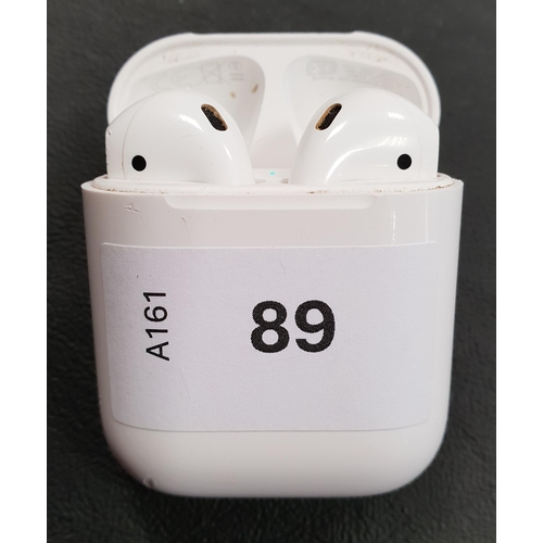 89 - PAIR OF APPLE AIRPODS 2ND GENERATION
in Lightning charging case