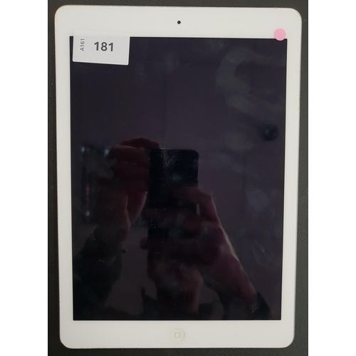 181 - APPLE IPAD AIR - A1474 - WIFI 
serial number DMPN3S4SFK14. Apple account locked. 
Note: It is the bu... 