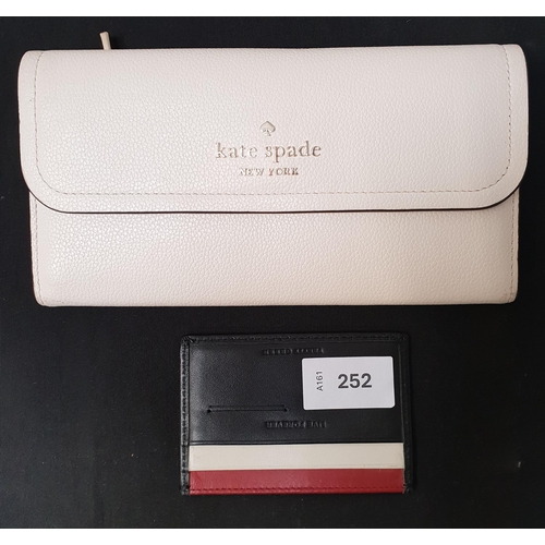 252 - KATE SPADE NEW YORK CREAM LEATHER WALLET
together with a Pretty Green card holder