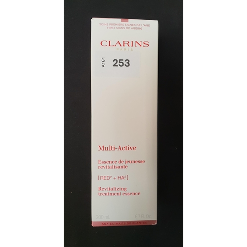 253 - NEW AND BOXED CLARINS MULTI ACTION REVITALIZING TREATMENT ESSENCE
200ml