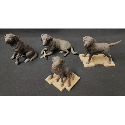 239 - THREE SHERATT & SIMPSON BLACK LABRADORS
with a Leonardo collection Black Labrador, the tallest 13cm ... 