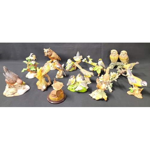 240 - SELECTION OF A VINTAGE CERAMIC BIRDS
including Crown Staffordshire 'Song Thrush', Goebel Owl, Goebel... 