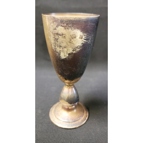 191 - SILVER GOBLET
Birmingham 1971, the knopped stem raised on circular foot, 137g/6.1oz