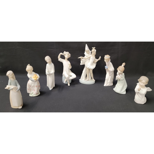 269 - SELECTION OF EIGHT LLADRO FIGURINES
comprising mostly children in various poses, including a girl wi... 