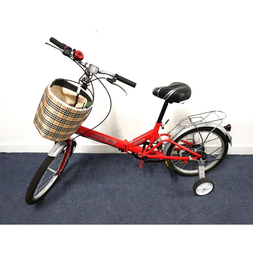 391 - VINTAGE FOLDING BIKE
in red with 