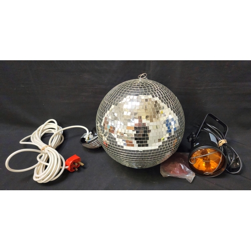 347 - DISCO BALL
complete with motor, light and filters, the ball approximately 30cm diameter