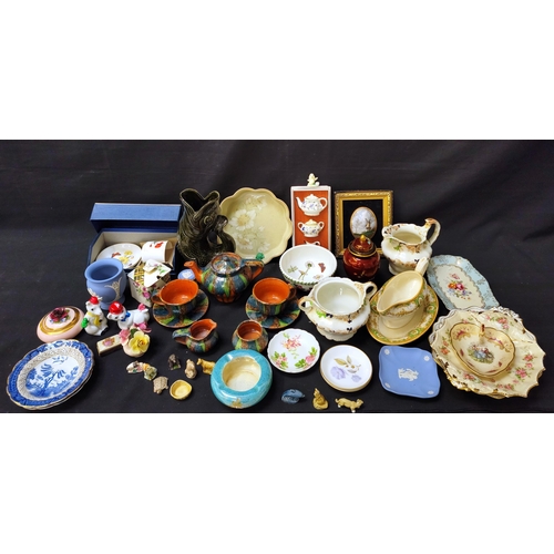 255 - SELECTION OF VINTAGE AND ANTIQUE CERAMICS
including a Belgian slipware tete a tete tea set, Crown De... 