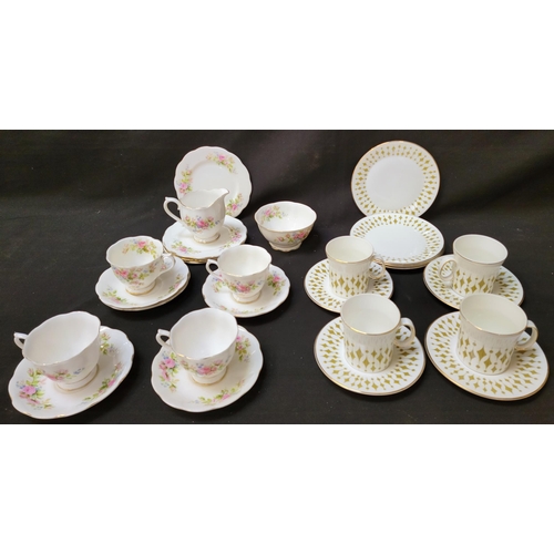 281 - SELECTION OF TEA WARES
comprising Royal Albert 'Moss Rose' - four cups, five saucers, four side plat... 