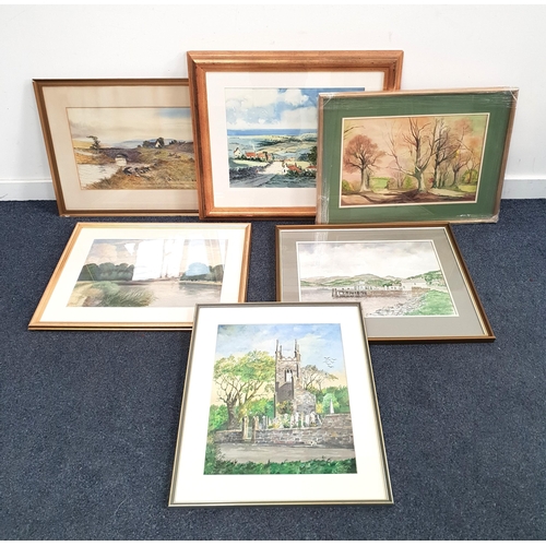 533 - VARIOUS WATERCOLOURS IN FRAMES
including M. Jackson, Lakeland Landscape, watercolour, signed and dat... 