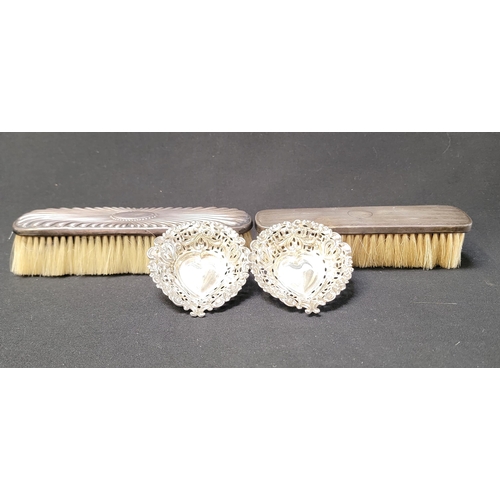 181 - SELECTION OF SILVER ITEMS
comprising a pair of pierced and scroll decorated pin dishes, one Chester ... 