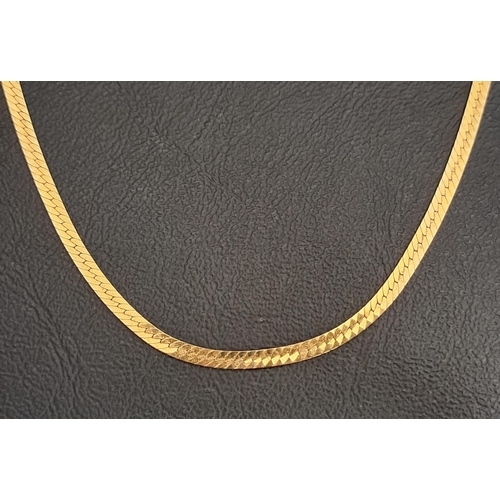 169 - FOURTEEN CARAT GOLD FLAT HERRINGBONE NECK CHAIN
50cm long and approximately 6.1 grams