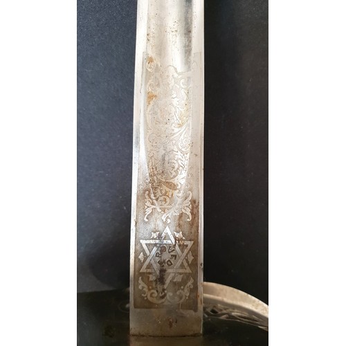 524 - 1897 PATTERN INFANTRY OFFICERS DRESS SWORD BY WATSON & GILLOTT CUTLERS SHEFFIELD
with etched floral ... 