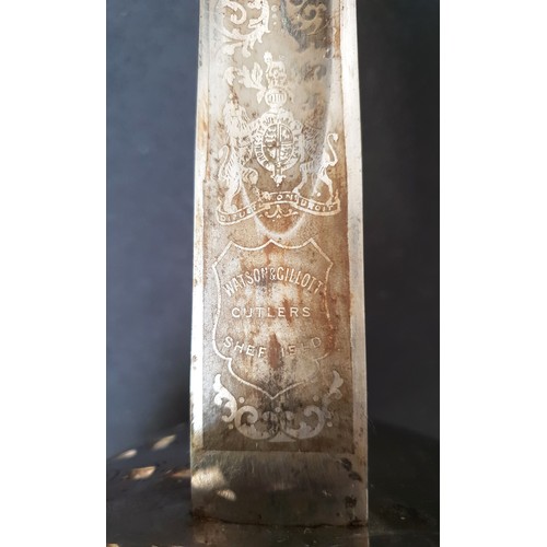 524 - 1897 PATTERN INFANTRY OFFICERS DRESS SWORD BY WATSON & GILLOTT CUTLERS SHEFFIELD
with etched floral ... 