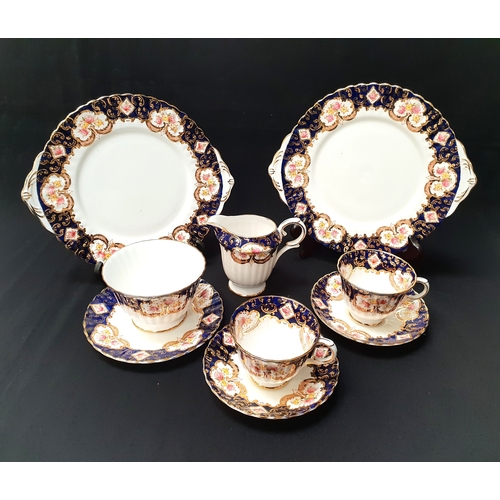 ROYAL STAFFORD 'HERITAGE' TWELVE PLACE TEA SERVICE
all with floral and gilt detail, comprising twelve cups, saucers and side plates, two sugar bowls, two milk jugs and two sandwich plates (42)