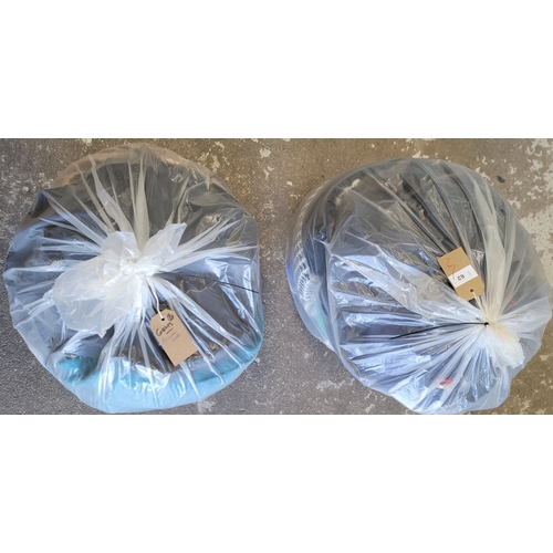 62 - TWO BAGS OF GENTS CLOTHING ITEMS
including: Next, Uniqlo, M&S and Mountain Warehouse