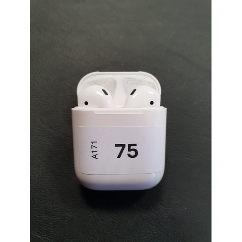 75 - PAIR OF APPLE AIRPODS 2ND GENERATION
in Lightning charging case