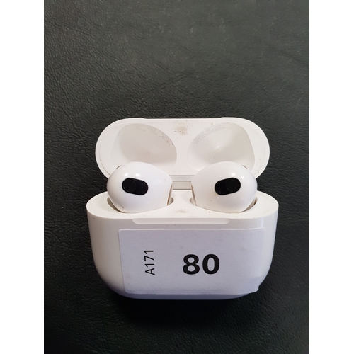 80 - PAIR OF APPLE AIRPODS 3RD GENERATION
in Lightning charging case