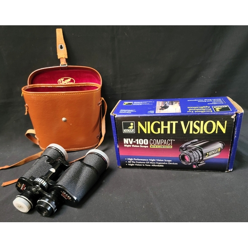 405 - MOONLIGHT NV -100 COMPACT NIGHT VISION SCOPE 
in box with a pair of Vesper 10 x 50 field glasses no ... 