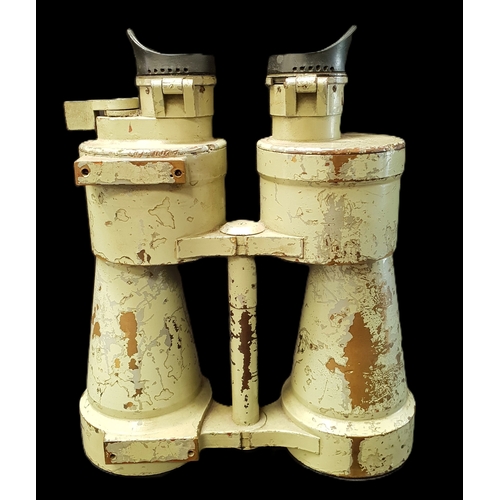 508 - RARE WWII GERMAN U-BOAT CONNING TOWER DECK BINOCULARS 
stamped &lsquo;U.D.F 7x50 317815 blc&rsquo;, complete wit...