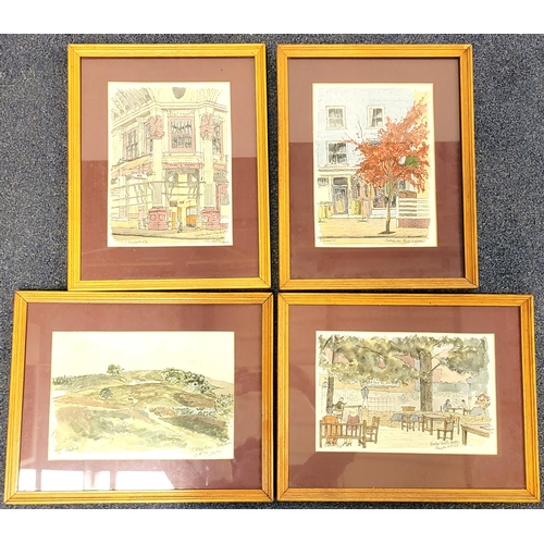 FOUR J COWARD WATERCOLOURS all signed and titles, comprising ...
